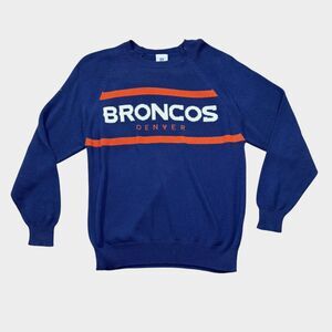 Denver Broncos NFL Team Apparel Sweater Men’s Large Blue Orange Knit Pullover L